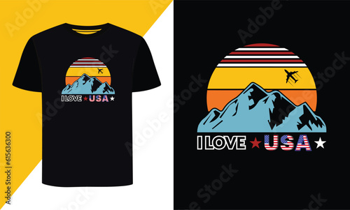 USA t shirt design vector, motivational typography t-shirt design, Love print, vector illustration.