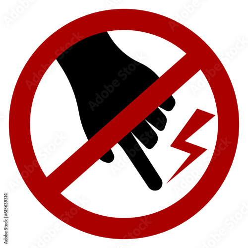 "Do not touch, electrical hazard" sign / icon