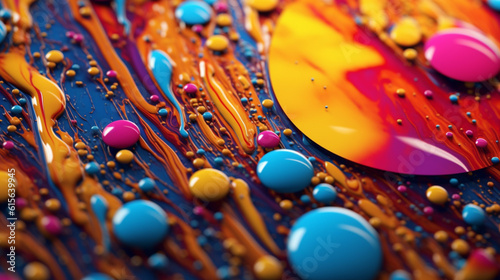 Generative AI, Gravity's Dance: A Symphony of Falling Paint Droplets