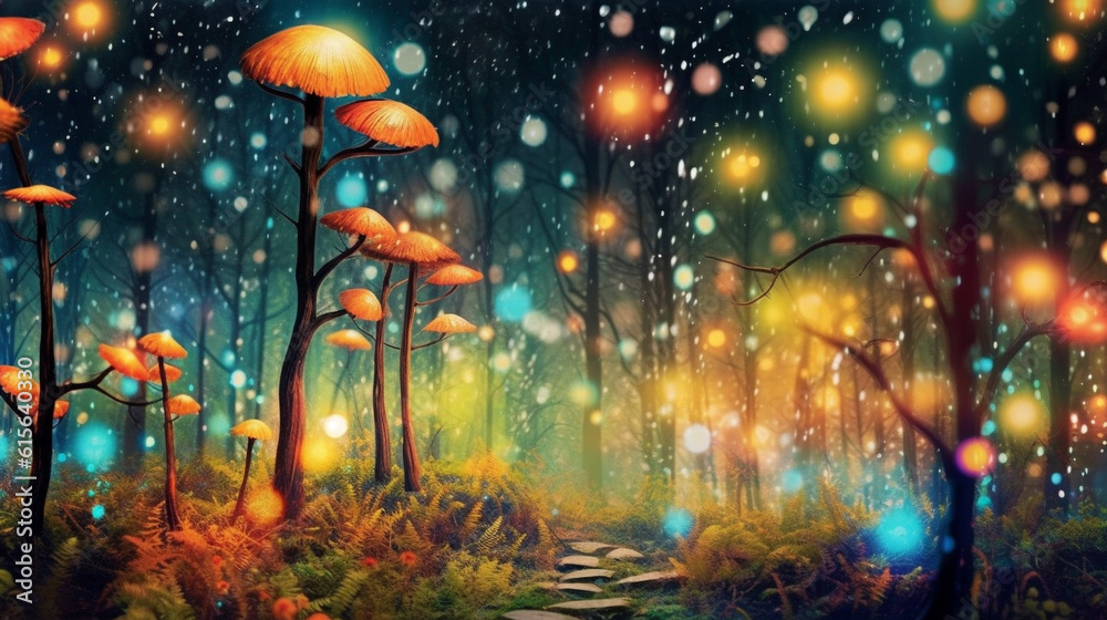 Obraz premium Generative AI, Enchanted Glow