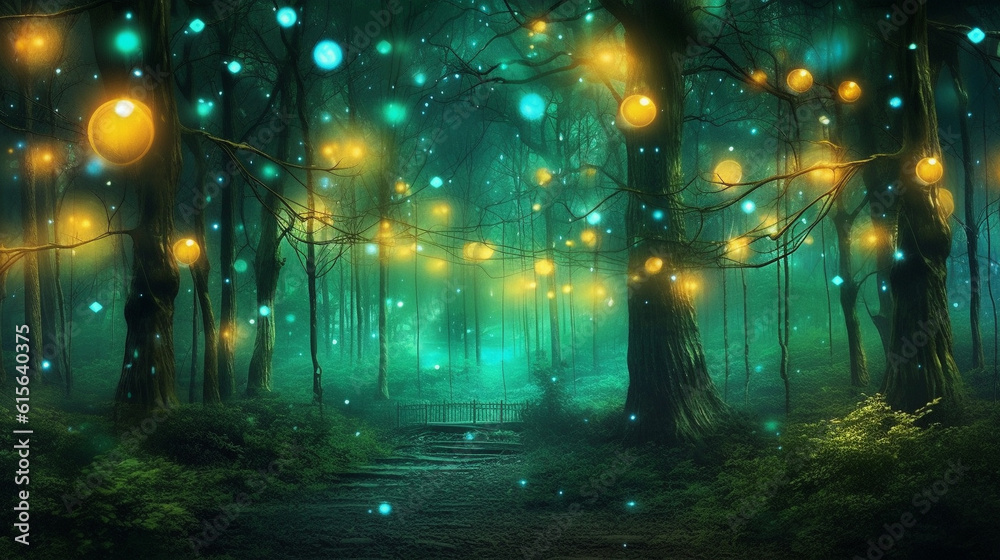 Fototapeta premium Generative AI, Enchanted Glow