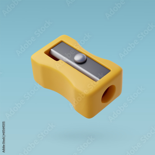 3d Pencil Sharpener, Pencils cutters, School and Education icon, Back to School concept.