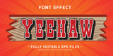yeehaw western style text effect