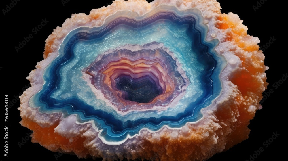 crystalline structure of a geode showcasing its inner structure, detailed and realistic, generative ai crystalline structure of a geode showcasing its inner structure, detailed and realistic, generative ai