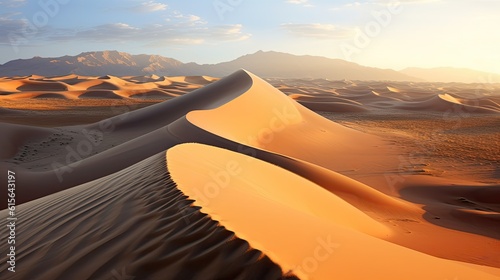 undulating sand dunes  detailed and realistic  generative ai
