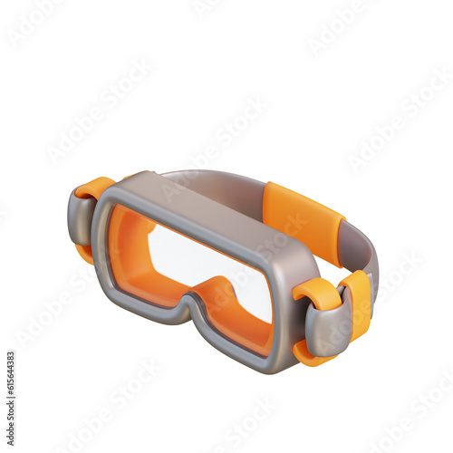 3d illustration safety glasses