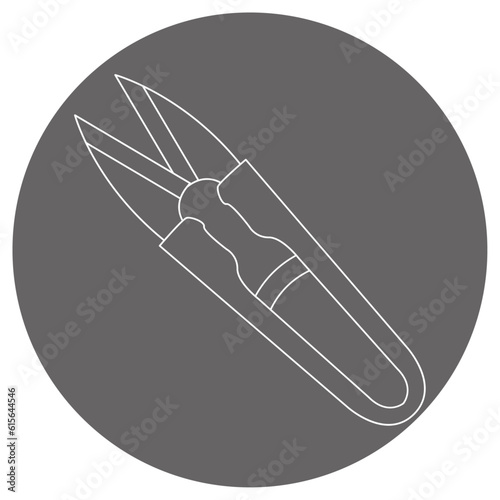 モノクロのイラストマーク_糸切りバサミ