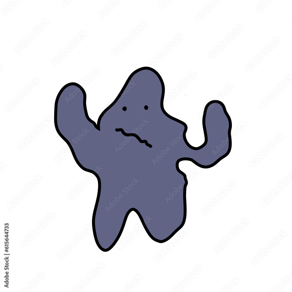 illustration of a dark ghost illustration of a dark ghost