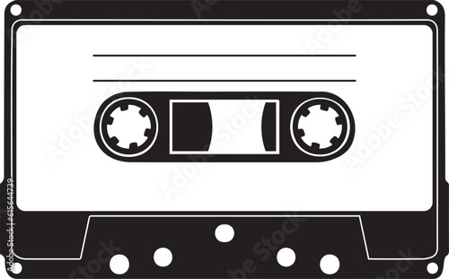 Retro mixtape flat vector icon.