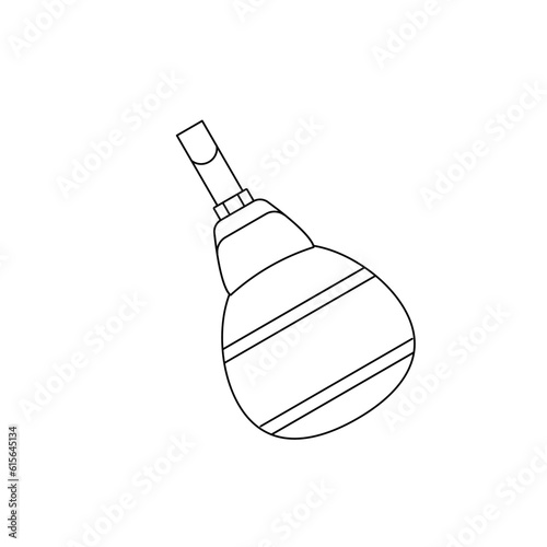 モノクロのイラスト_スタビーマイナスドライバー