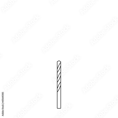 モノクロのイラスト_ドリルビット小