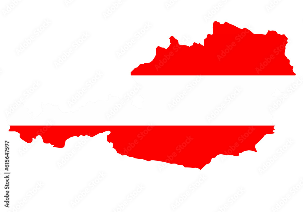 austria map with country colors austria map with country colors