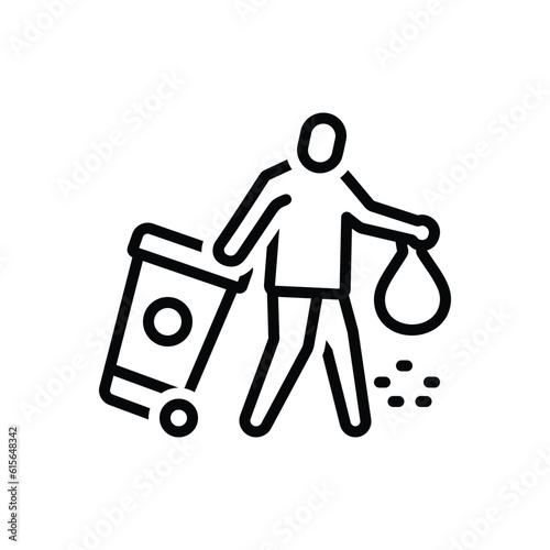 Black line icon for collector 