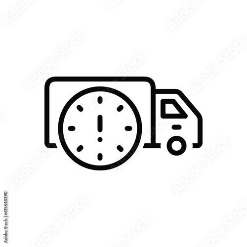 Black line icon for delays 