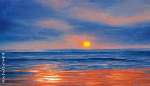 sunset in the sea © Phairot