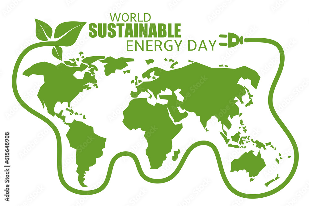 world sustainable energy day PNG illustration, suitable for web banner