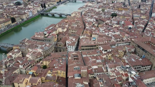 Florence, Calm city drone footage photo