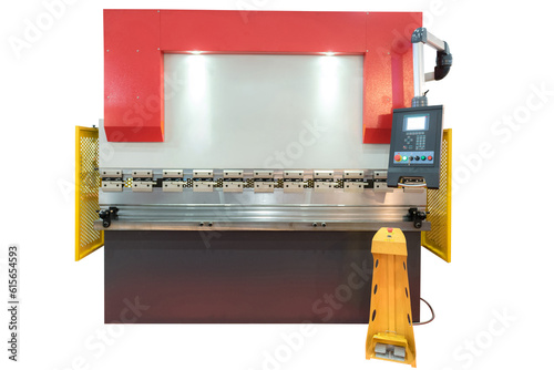Hydraulic Press Brake isolated on white background with Clipping Path.