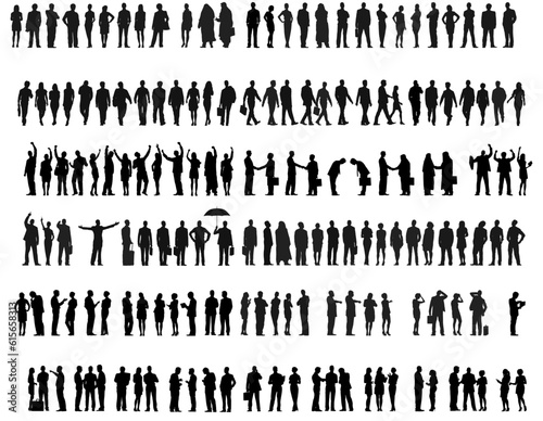 group of people silhouettes