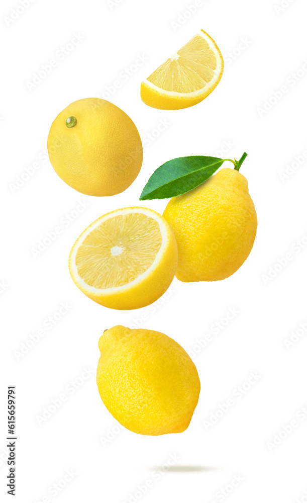 Lemon on white