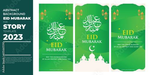 Eid Mubarak Abstract Background Story template