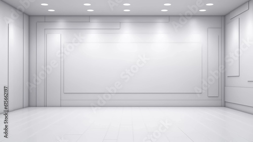 Abstract futuristic technology background  Minimalistic white architectural background  modern design for poster  cover  branding  website  product showcase  AI generated.
