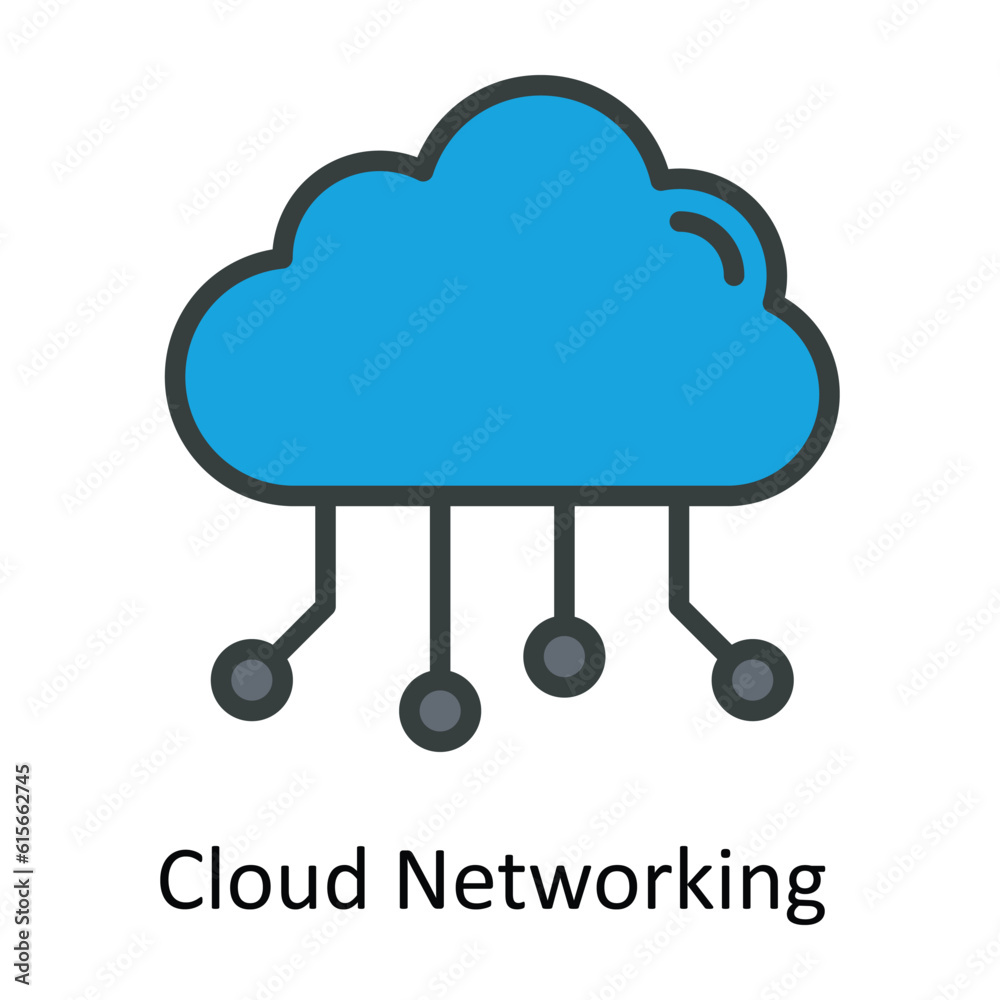 Cloud Networking Vector Fill outline Icon Design illustration. Cyber security Symbol on White background EPS 10 File Cloud Networking Vector Fill outline Icon Design illustration. Cyber security Symbol on White background EPS 10 File