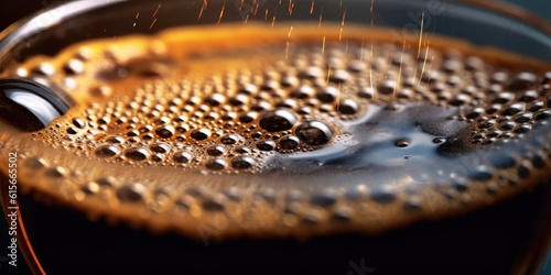 Macro of Black Coffee - AI Generated photo