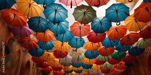 Umbrella Display - AI Generated photo
