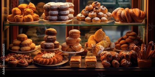 Pastries Display - AI Generated photo