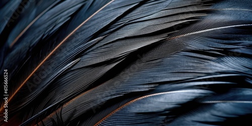 Black Feather Macro - AI Generated photo