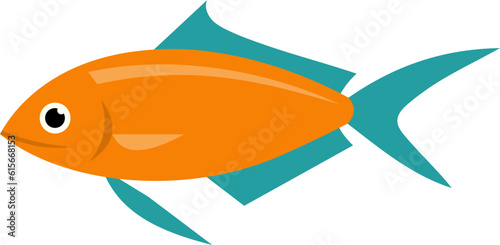 side view of freshwater fish illustration.