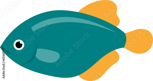 side view of freshwater fish illustration.