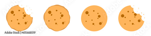cookie icon bited biscuit snack