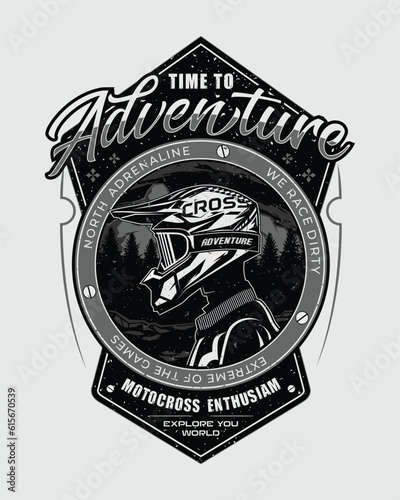 Motocross Jump logo vector. Motocross Illustration Logo Inspiration Vector