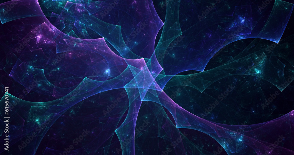 Obraz premium 3D rendering abstract fractal light background