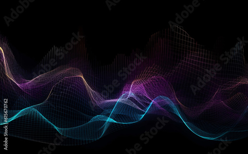 Digital abstract colorful background. AI generated