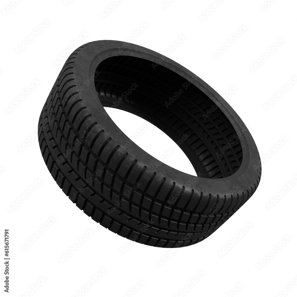Car tire isolated Car tire isolated