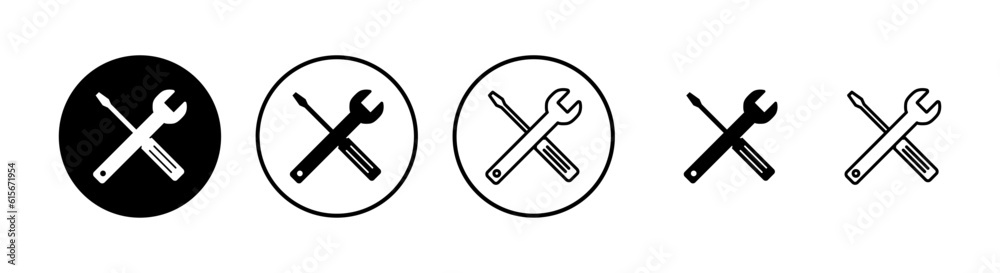 Repair icons set. Wrench and screwdriver icon. settings vector icon. Maintenance Repair icons set. Wrench and screwdriver icon. settings vector icon. Maintenance