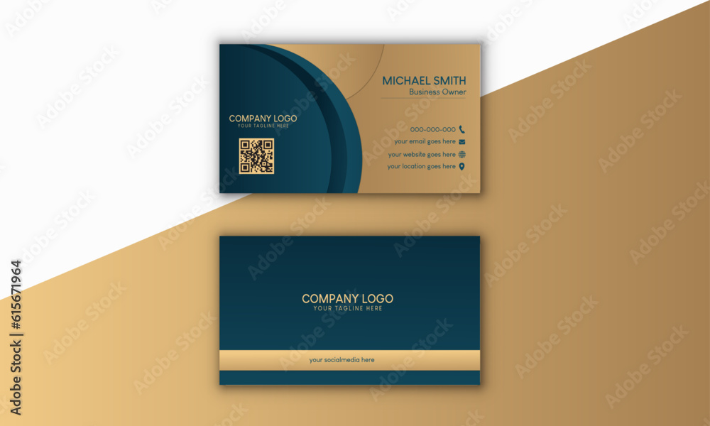 Modern luxurious business card design. Modern business card template gold color Flat design vector abstract creative - Vector presentation. Modern luxurious business card design. Modern business card template gold color Flat design vector abstract creative - Vector presentation.