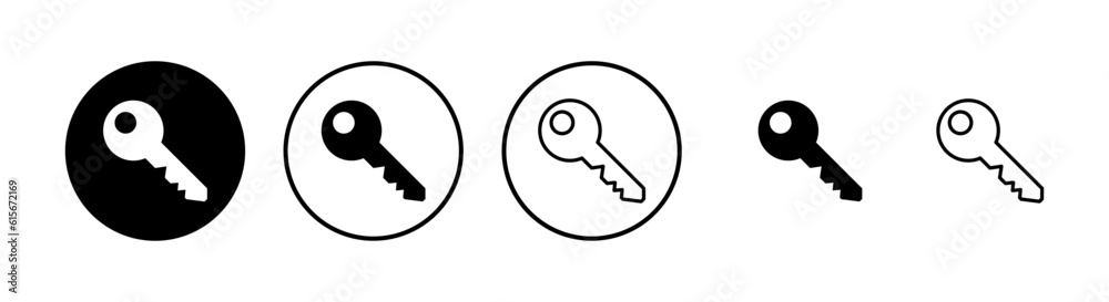 Key icons set. Key vector icon. Key symbol Key icons set. Key vector icon. Key symbol
