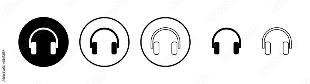 Headphone icons set. Headphone vector icon. Call us. Contact us Headphone icons set. Headphone vector icon. Call us. Contact us