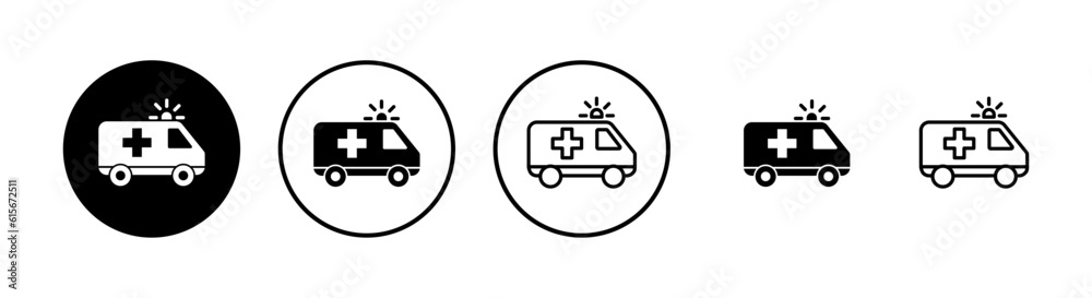 Ambulance Icons set. Ambulance Icon Design Ambulance Icons set. Ambulance Icon Design
