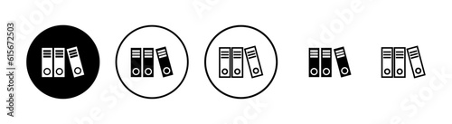 Archive folders icons set. binders vector icon