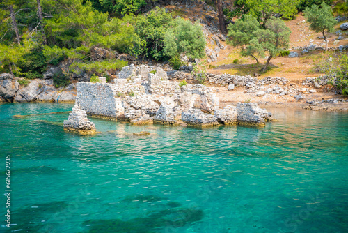Fototapeta Naklejka Na Ścianę i Meble -  Cleopatra Bath Bay near Fethie in Turkey