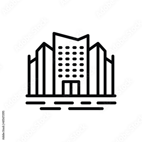 Black line icon for urban 