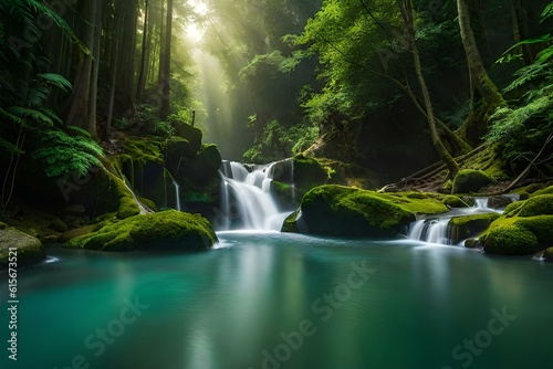 waterfall in jungle