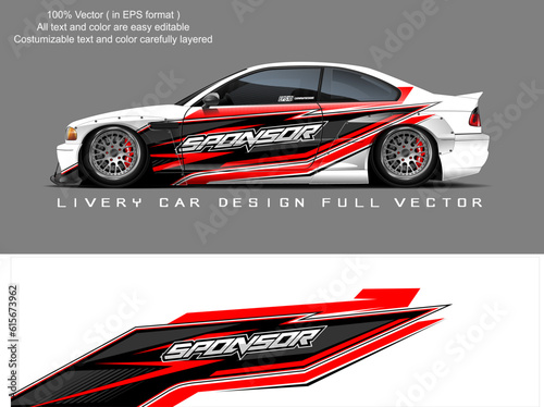 car livery graphic vector. abstract grunge background design for vehicle vinyl wrap and car branding