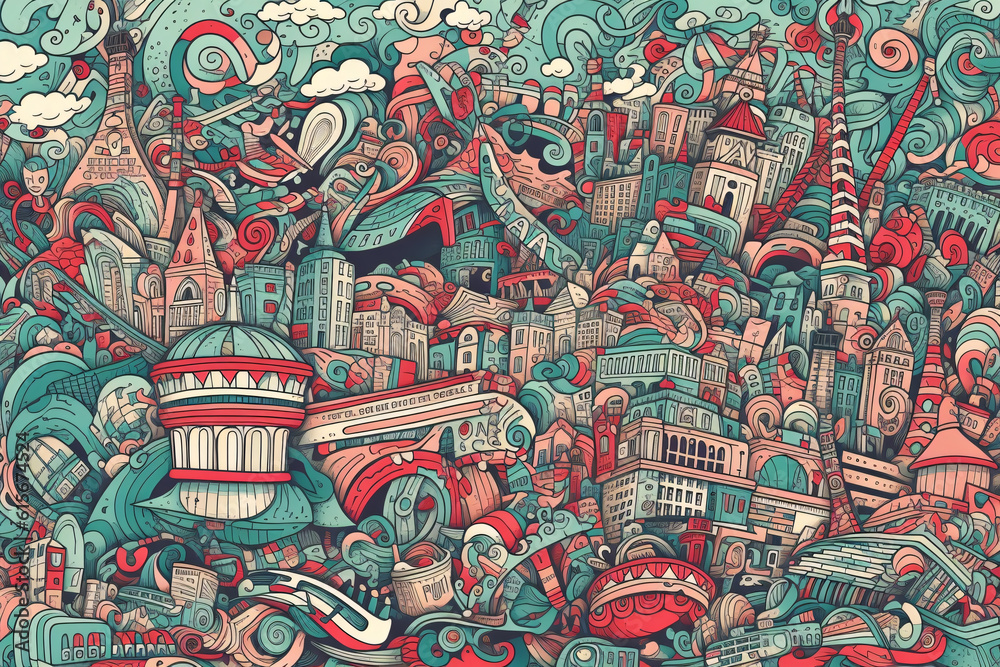 Obraz premium Digital abstract colorful background. AI generated