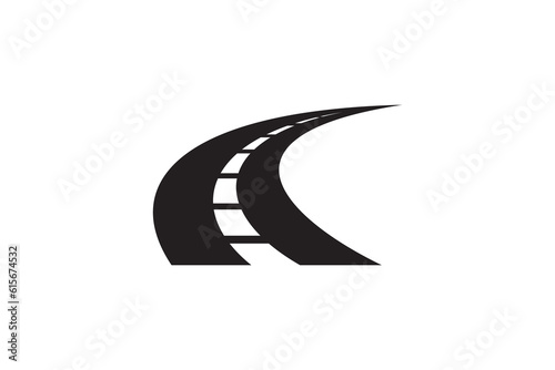 Paving machine logo design template